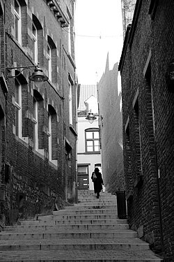 Rue à Degrés in Mons, Belgium.