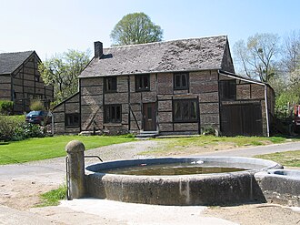 Vonêche , typical half-timbering houses.