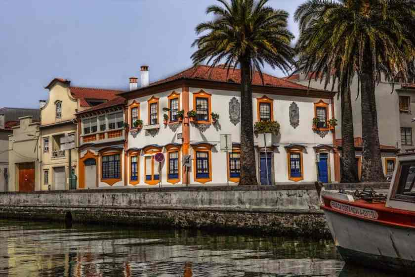 Beautiful buildings in Aveiro, Portugal