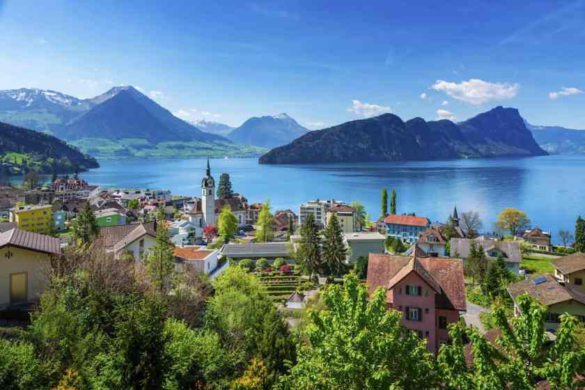 Beautiful views of Brienz Switzerland
