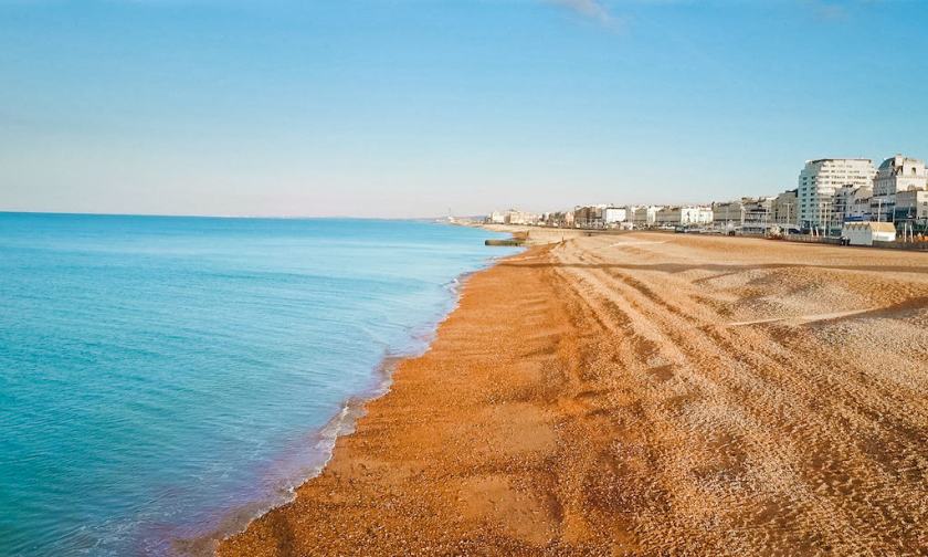 Brighton Coast Drone Shot