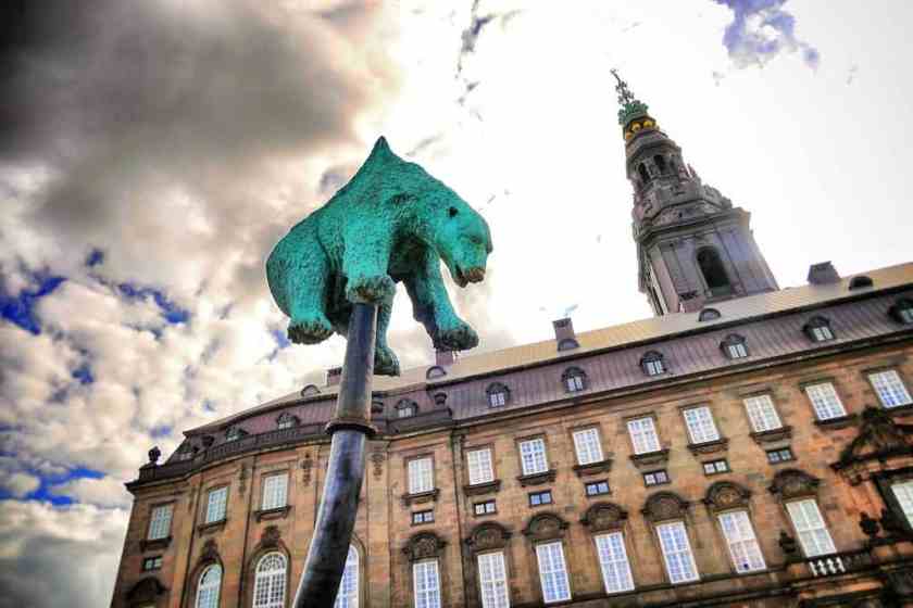 Christiansborg Castle danish parliament building in Copenhagen