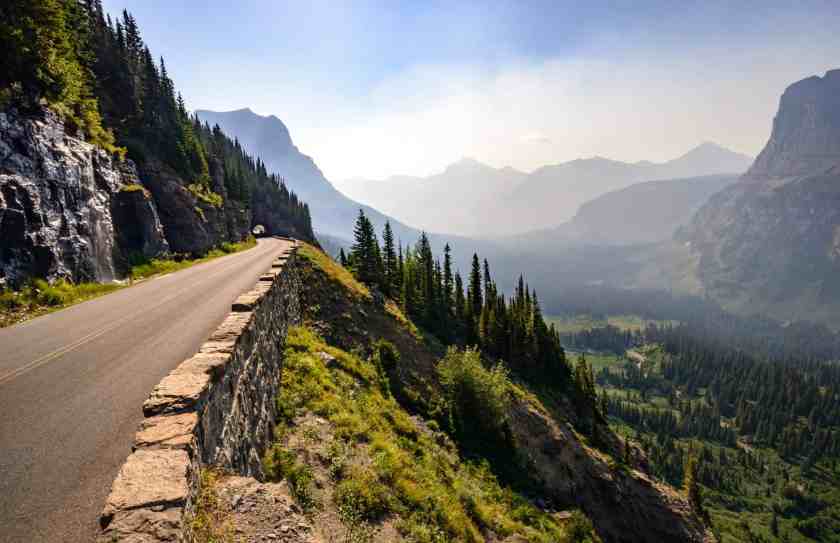 Tunnel Road Glacier National Park Montana
