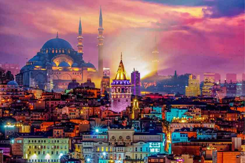 Istanbul Skyline at Dusk