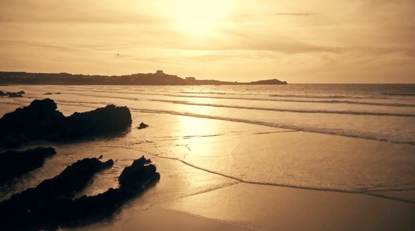 Lusty Glaze Beach Sunset