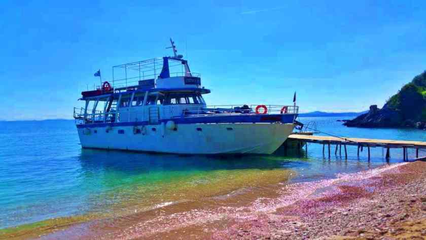 My IG snap of The Island of Vido  Boat mooring on the beach