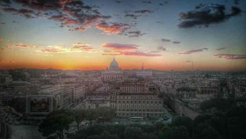 My Instagram shot of Rome at sunset from Castel Sant’Angelo