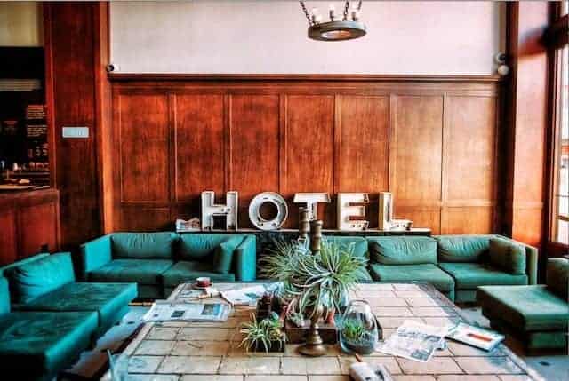 My photo of Ace hotel lobby in Portland taken February 2024