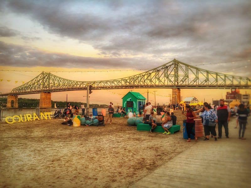 My photo of an urban beach along St. Lawrence River in Montreal taken summer 2024