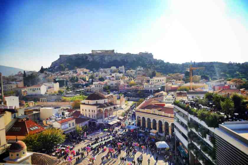 My photo of Athens taken from a rooftop bar in summer 2024