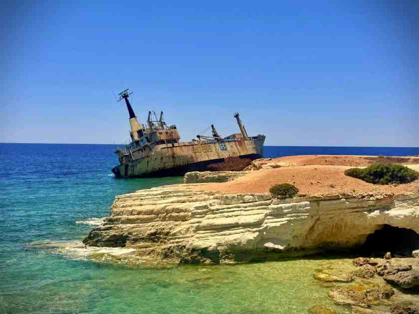 My photo of EDRO III shipwreck near Peyia, close to Coral Bay in Paphos taken in summer 2025