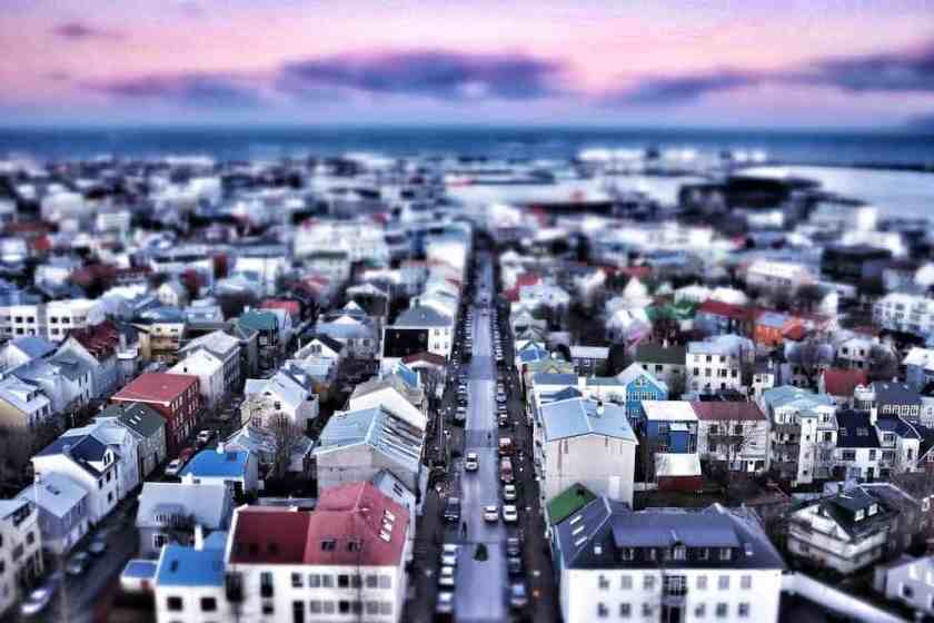 My photo of Reykjavik rooftops taken January 2025
