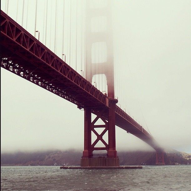 My photo of San Francisco bridge and the foggy skyline in the distance taken summer 2023