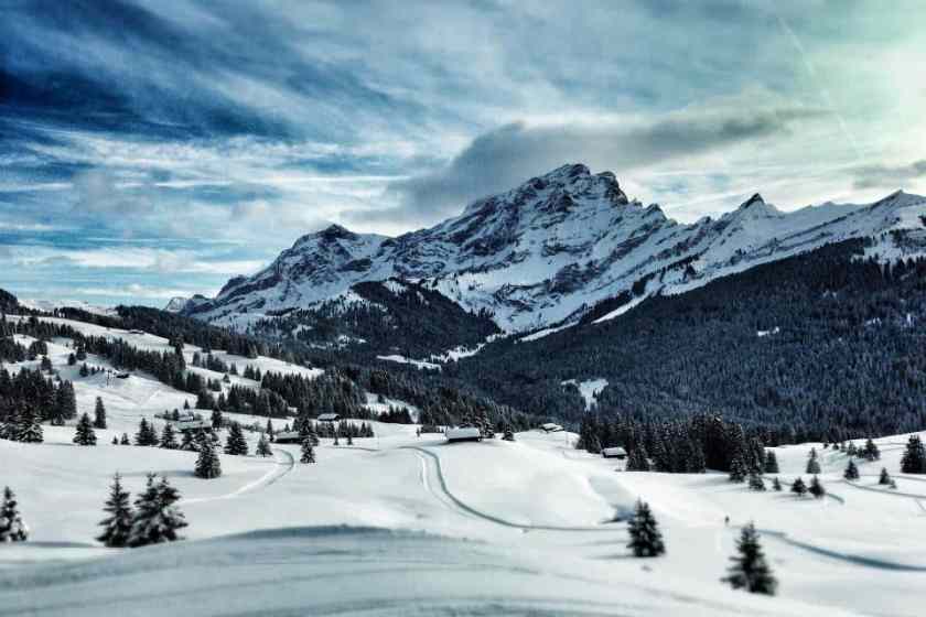 My photo of ski slopes in Villars taken in winter 2024