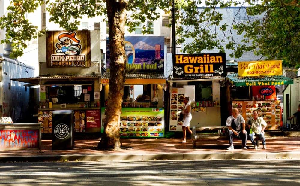 My photo of the Food Carts in Portland taken in summer 2024