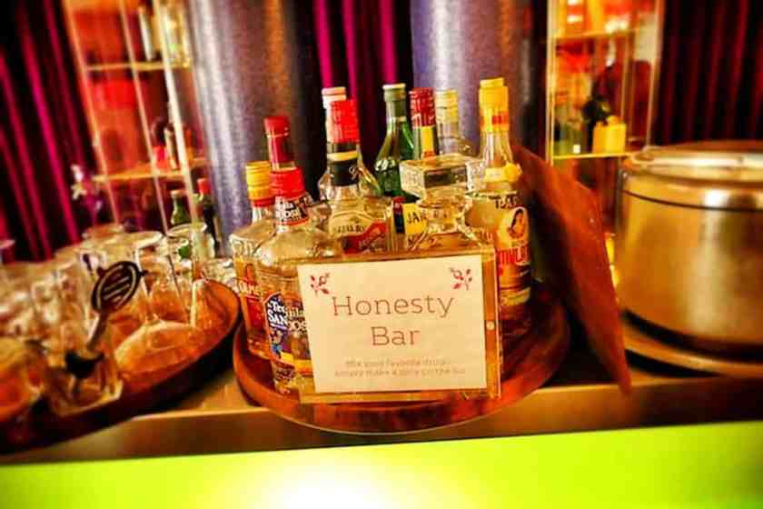 The honesty bar at the Anderson hotel in Copenhagen