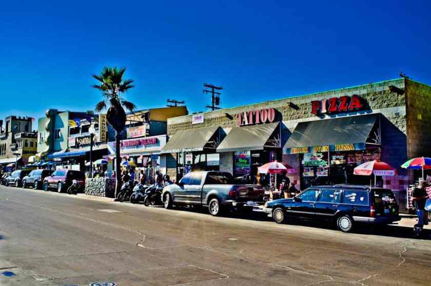 Mission Beach in San Diego town taken in spring