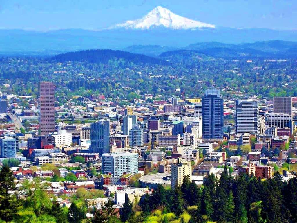 My photograph of Portland skyline