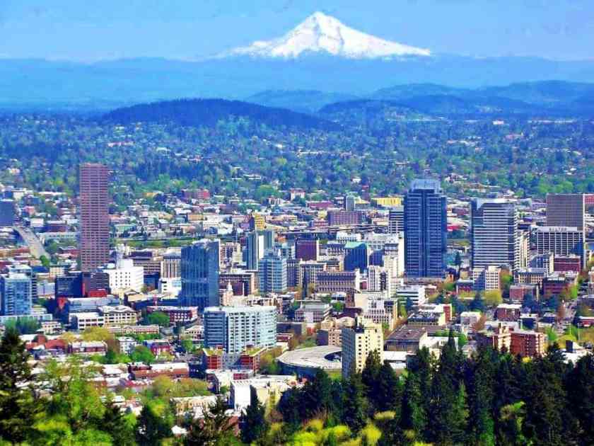 My photograph of Portland skyline