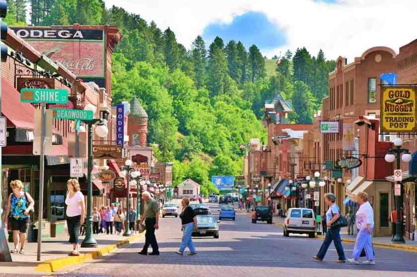 Deadwood Main Street in South Dakota