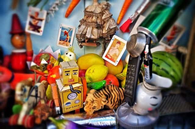 A quirky gift shop window display in Copenhagen