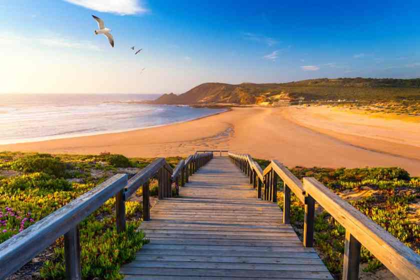 Praia Da Amoreira, pretty beach in Portugal