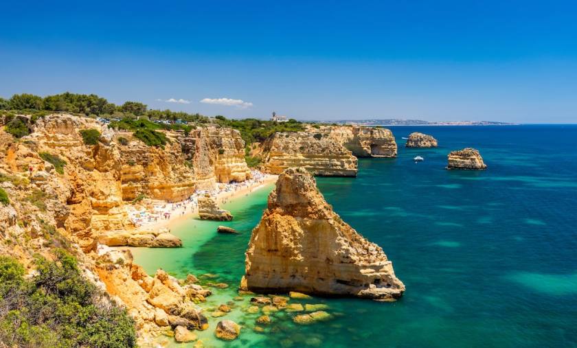 Praia da Marinha - most beautiful beach in Portugal