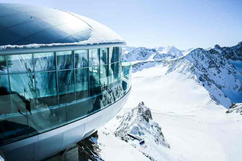 Cafe 3440 on the Pitztal Glacier in Tirol Austria